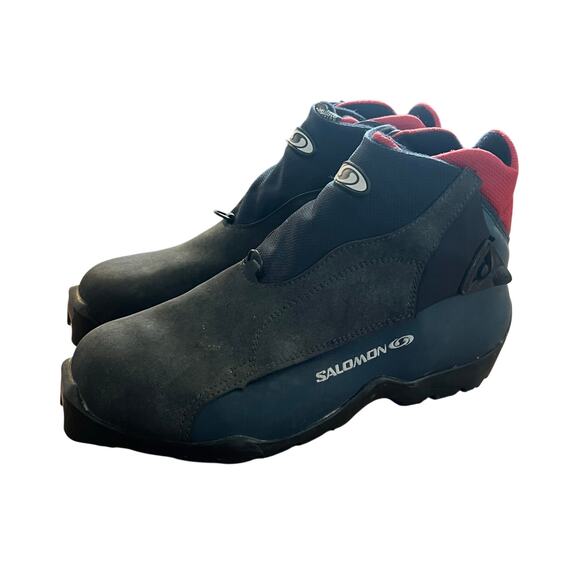 Salomon SNS Profil Cross Country Ski Boots Men’s Size 11.5 Blue Gray Nordic - Picture 1 of 6